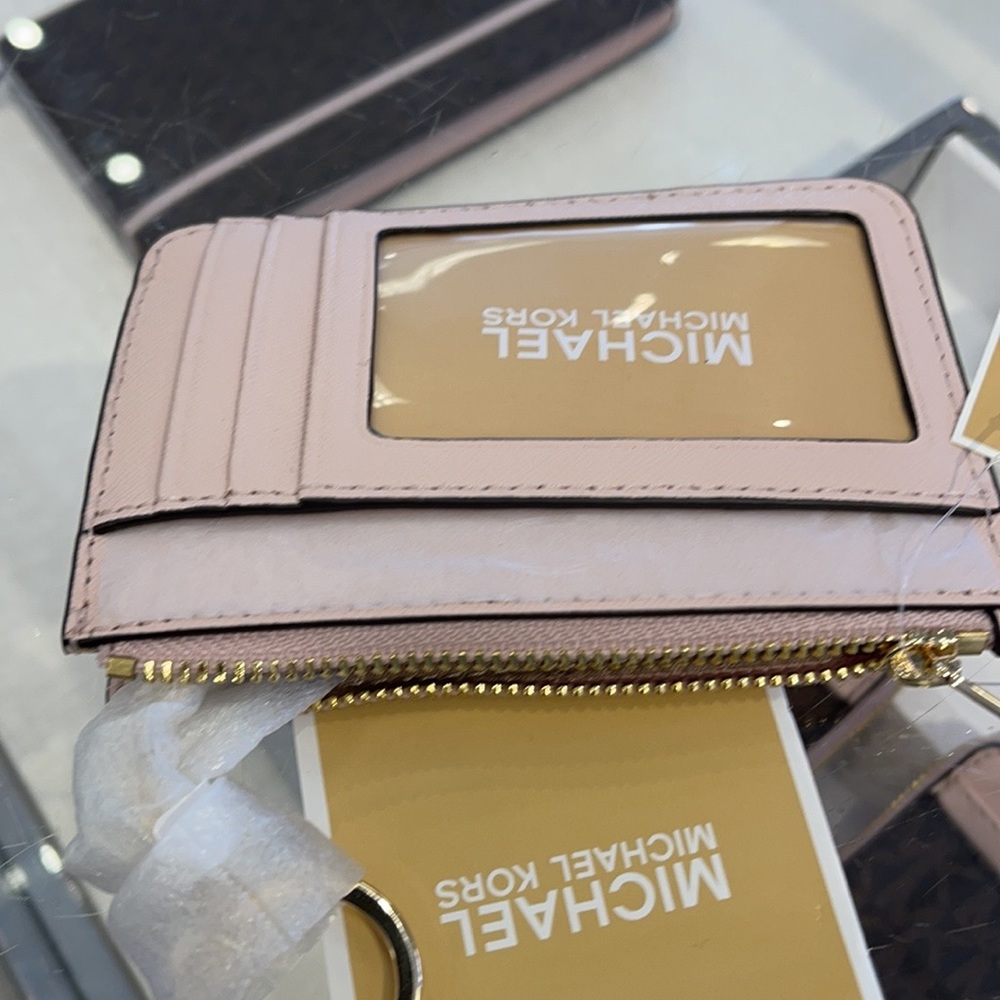 Michael Kors Jet Set Travel Small Leather Top Zip Coin Pouch With ID - Picture 4 of 9